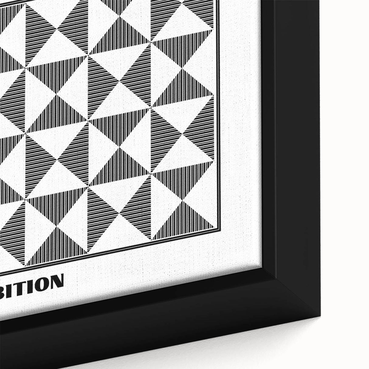 Bohemian Wall Art | Black & White Geometric Boho Canvas Print