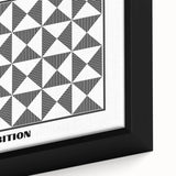 Bohemian Wall Art | Black & White Geometric Boho Canvas Print