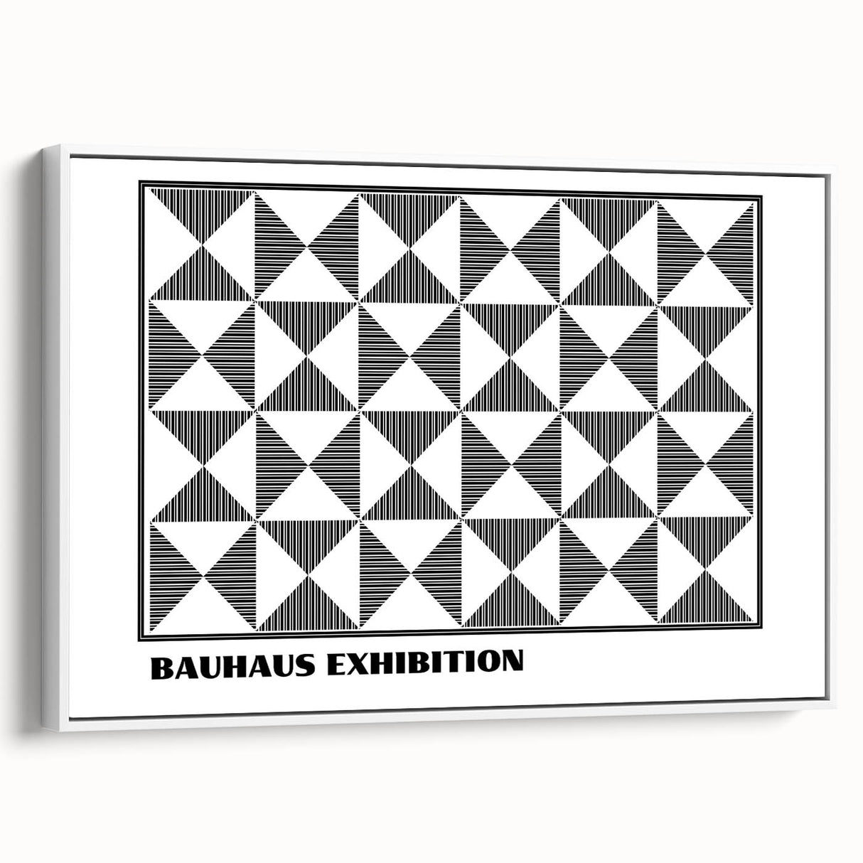 Bohemian Wall Art | Black & White Geometric Boho Canvas Print
