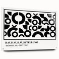 Bohemian Wall Art | Black & White Circular Geometric Boho Canvas Print