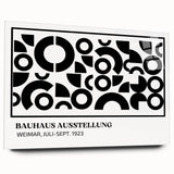 Bohemian Wall Art | Black & White Circular Geometric Boho Canvas Print