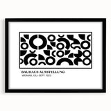 Bohemian Wall Art | Black & White Circular Geometric Boho Canvas Print