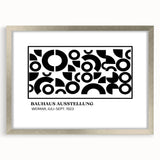 Bohemian Wall Art | Black & White Circular Geometric Boho Canvas Print