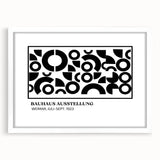 Bohemian Wall Art | Black & White Circular Geometric Boho Canvas Print