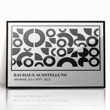 Bohemian Wall Art | Black & White Circular Geometric Boho Canvas Print