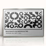 Bohemian Wall Art | Black & White Circular Geometric Boho Canvas Print