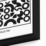 Bohemian Wall Art | Black & White Circular Geometric Boho Canvas Print