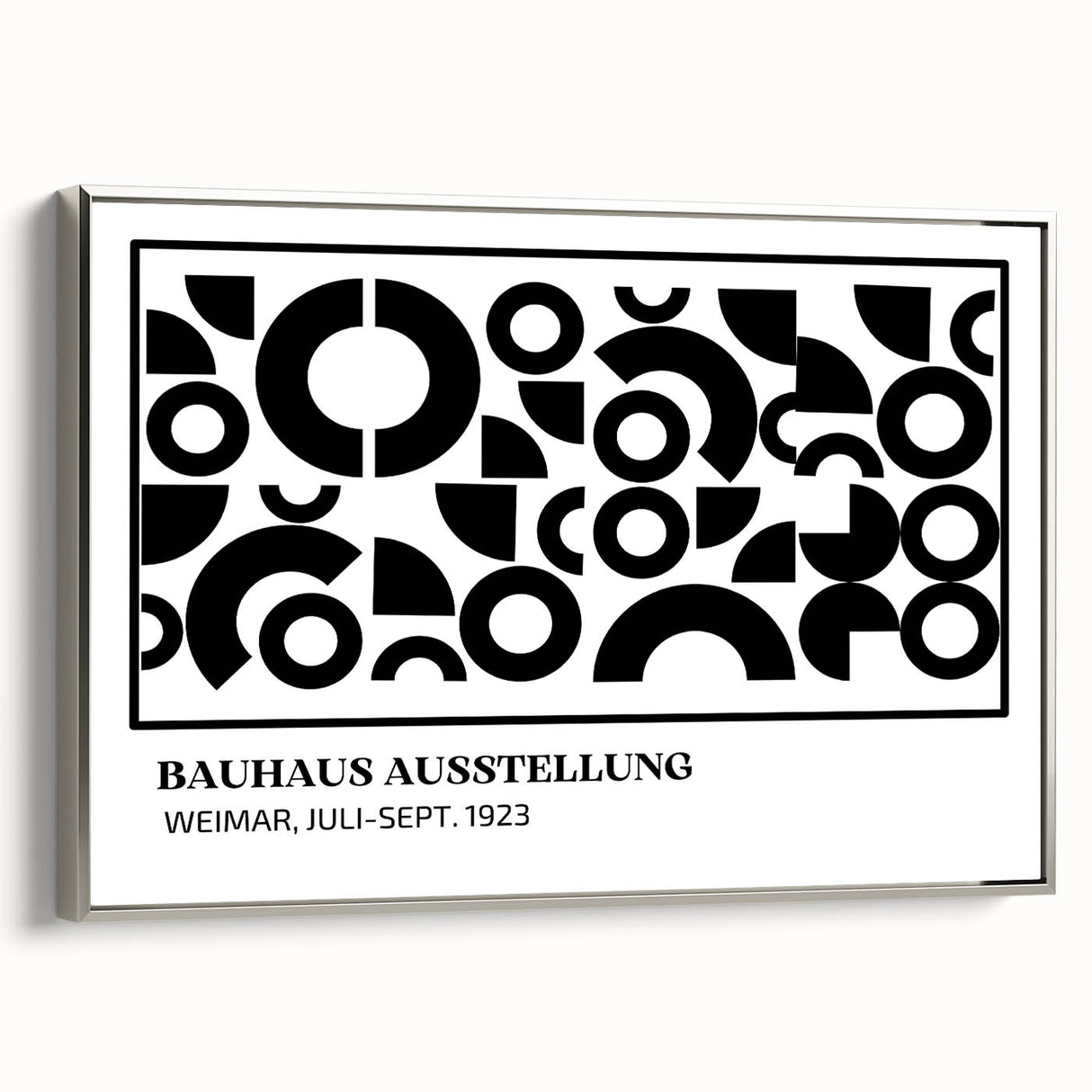 Bohemian Wall Art | Black & White Circular Geometric Boho Canvas Print