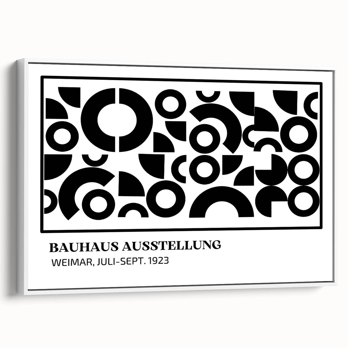 Bohemian Wall Art | Black & White Circular Geometric Boho Canvas Print