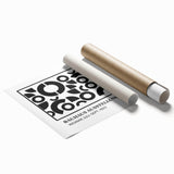 Bohemian Wall Art | Black & White Circular Geometric Boho Canvas Print