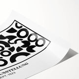 Bohemian Wall Art | Black & White Circular Geometric Boho Canvas Print