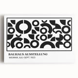 Bohemian Wall Art | Black & White Circular Geometric Boho Canvas Print