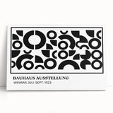 Bohemian Wall Art | Black & White Circular Geometric Boho Canvas Print