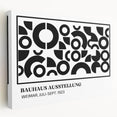 Bohemian Wall Art | Black & White Circular Geometric Boho Canvas Print