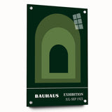 Bohemian Wall Art | Bauhaus Green Arch Gradient Canvas | Eclectic Print