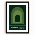 Bohemian Wall Art | Bauhaus Green Arch Gradient Canvas | Eclectic Print