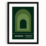 Bohemian Wall Art | Bauhaus Green Arch Gradient Canvas | Eclectic Print