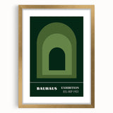 Bohemian Wall Art | Bauhaus Green Arch Gradient Canvas | Eclectic Print