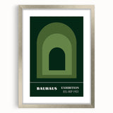 Bohemian Wall Art | Bauhaus Green Arch Gradient Canvas | Eclectic Print