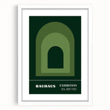 Bohemian Wall Art | Bauhaus Green Arch Gradient Canvas | Eclectic Print