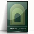 Bohemian Wall Art | Bauhaus Green Arch Gradient Canvas | Eclectic Print