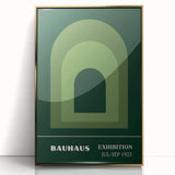 Bohemian Wall Art | Bauhaus Green Arch Gradient Canvas | Eclectic Print