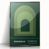 Bohemian Wall Art | Bauhaus Green Arch Gradient Canvas | Eclectic Print