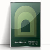 Bohemian Wall Art | Bauhaus Green Arch Gradient Canvas | Eclectic Print