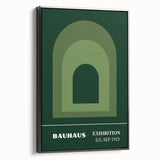 Bohemian Wall Art | Bauhaus Green Arch Gradient Canvas | Eclectic Print
