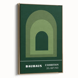 Bohemian Wall Art | Bauhaus Green Arch Gradient Canvas | Eclectic Print