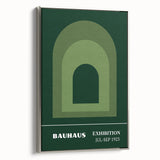 Bohemian Wall Art | Bauhaus Green Arch Gradient Canvas | Eclectic Print