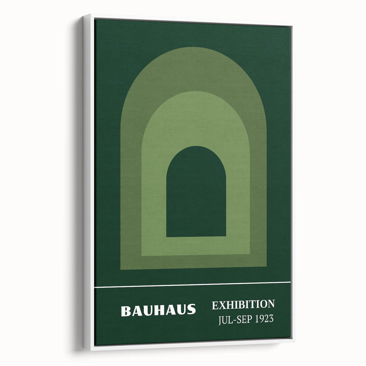 Bohemian Wall Art | Bauhaus Green Arch Gradient Canvas | Eclectic Print
