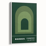 Bohemian Wall Art | Bauhaus Green Arch Gradient Canvas | Eclectic Print
