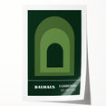 Bohemian Wall Art | Bauhaus Green Arch Gradient Canvas | Eclectic Print