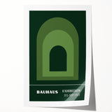 Bohemian Wall Art | Bauhaus Green Arch Gradient Canvas | Eclectic Print