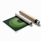 Bohemian Wall Art | Bauhaus Green Arch Gradient Canvas | Eclectic Print