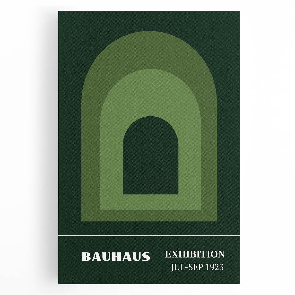 Bohemian Wall Art | Bauhaus Green Arch Gradient Canvas | Eclectic Print