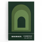 Bohemian Wall Art | Bauhaus Green Arch Gradient Canvas | Eclectic Print