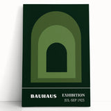 Bohemian Wall Art | Bauhaus Green Arch Gradient Canvas | Eclectic Print