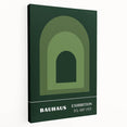 Bohemian Wall Art | Bauhaus Green Arch Gradient Canvas | Eclectic Print