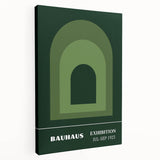 Bohemian Wall Art | Bauhaus Green Arch Gradient Canvas | Eclectic Print