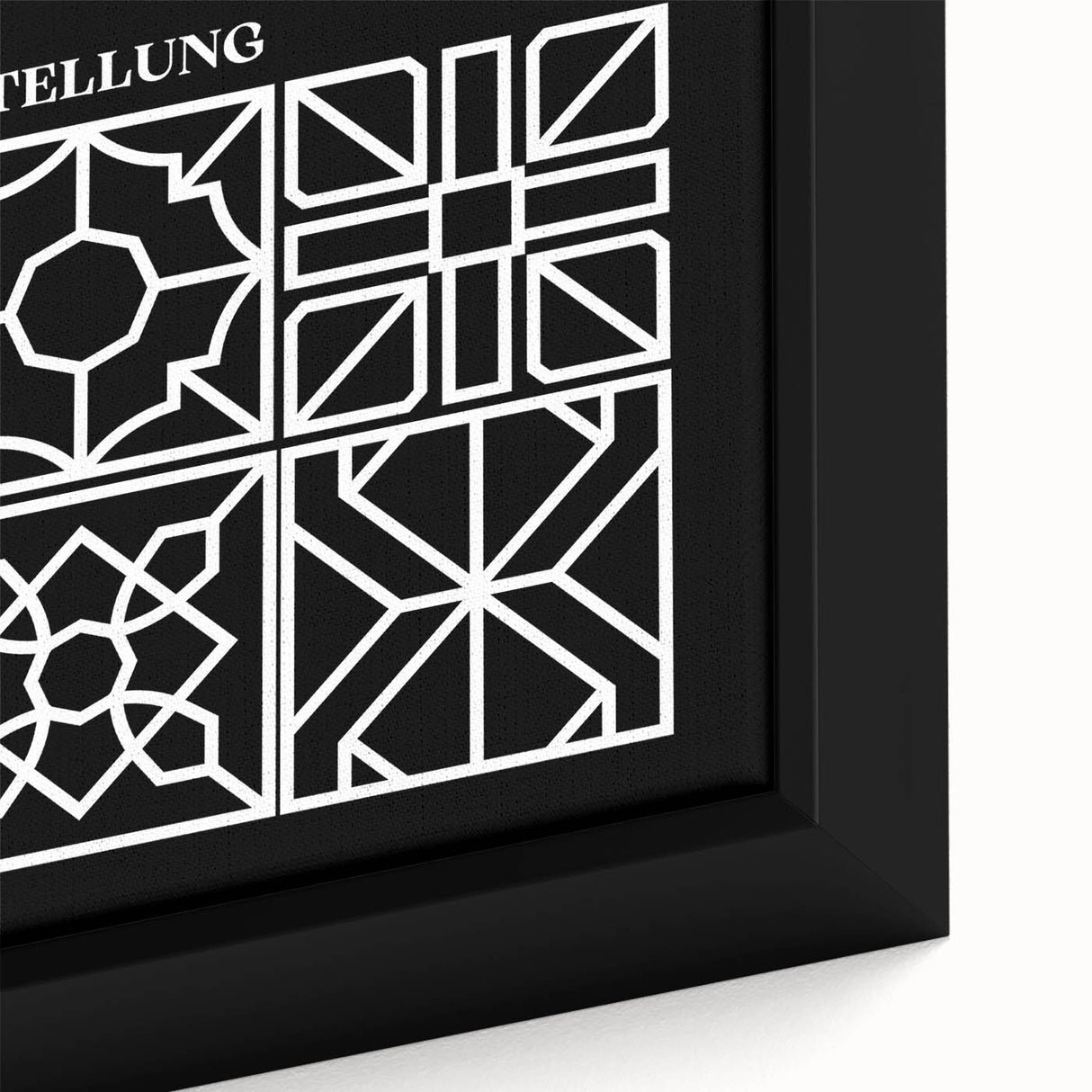 Bohemian Wall Art | Intricate Black & White Geometric Boho Canvas Print