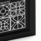 Bohemian Wall Art | Intricate Black & White Geometric Boho Canvas Print