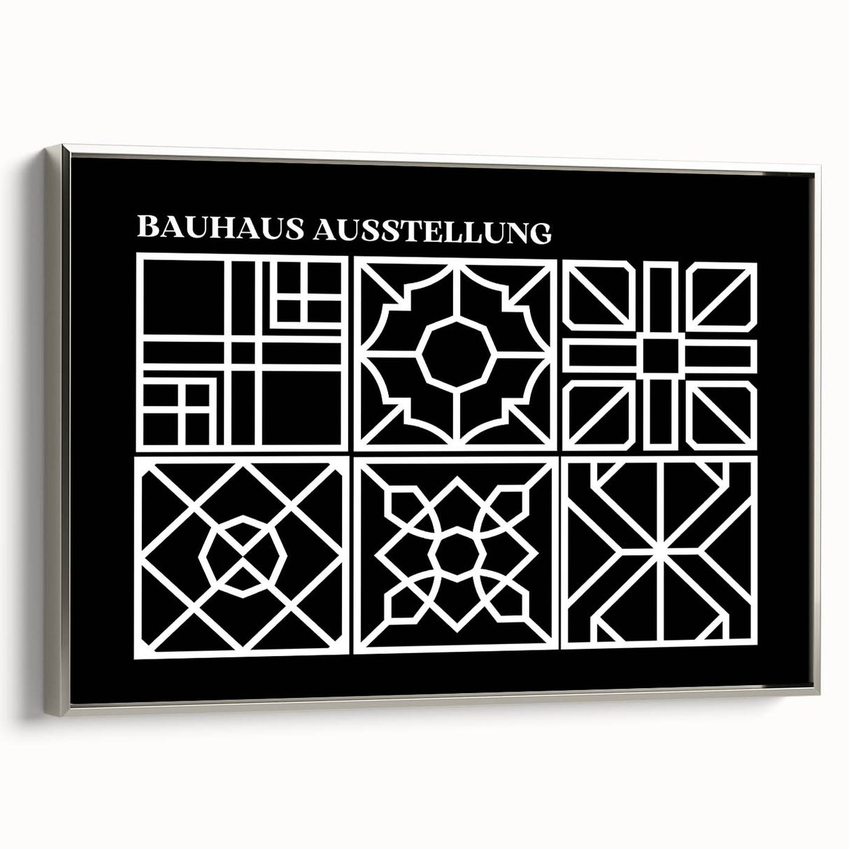 Bohemian Wall Art | Intricate Black & White Geometric Boho Canvas Print