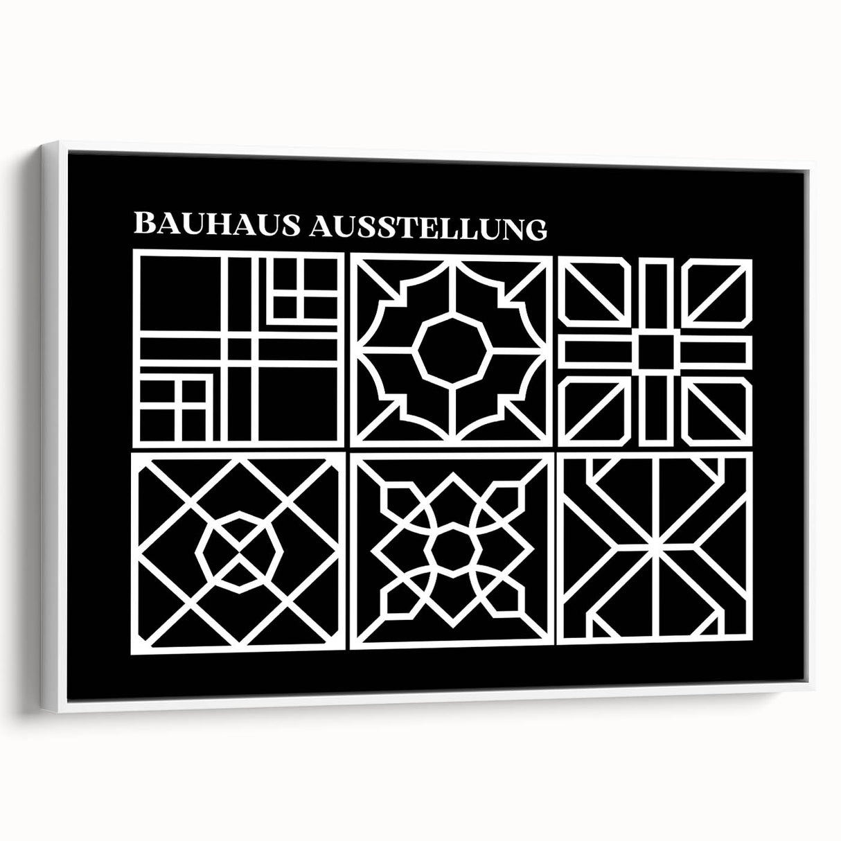 Bohemian Wall Art | Intricate Black & White Geometric Boho Canvas Print