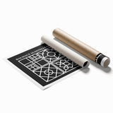 Bohemian Wall Art | Intricate Black & White Geometric Boho Canvas Print