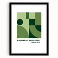 Bohemian Wall Art | Bauhaus Geometric Green Shapes Canvas | Eclectic Print