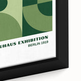 Bohemian Wall Art | Bauhaus Geometric Green Shapes Canvas | Eclectic Print