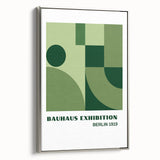 Bohemian Wall Art | Bauhaus Geometric Green Shapes Canvas | Eclectic Print