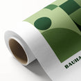 Bohemian Wall Art | Bauhaus Geometric Green Shapes Canvas | Eclectic Print